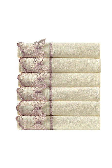 100% Cotton Butterfly Guipure 3 Pcs Towel 50x90