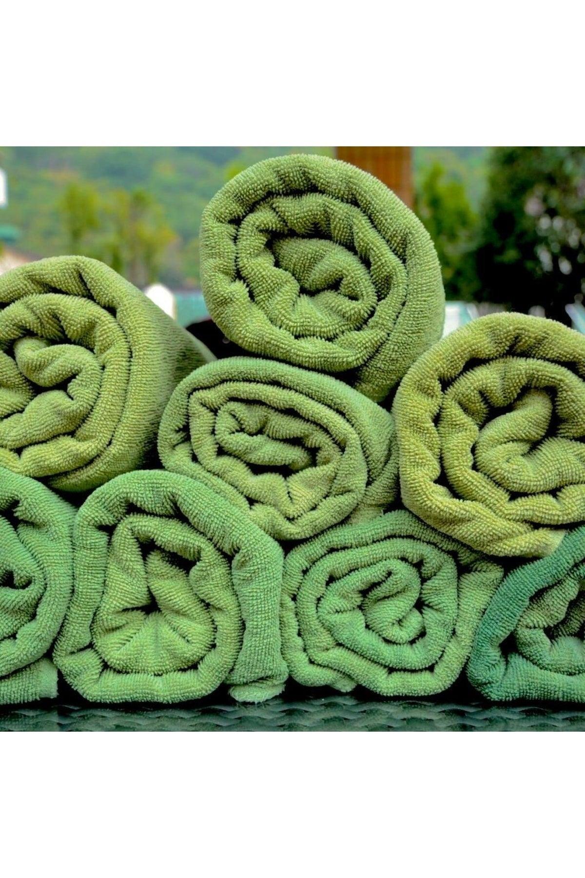 100% Cotton Hand Face Towel 6 Pcs Green Towel