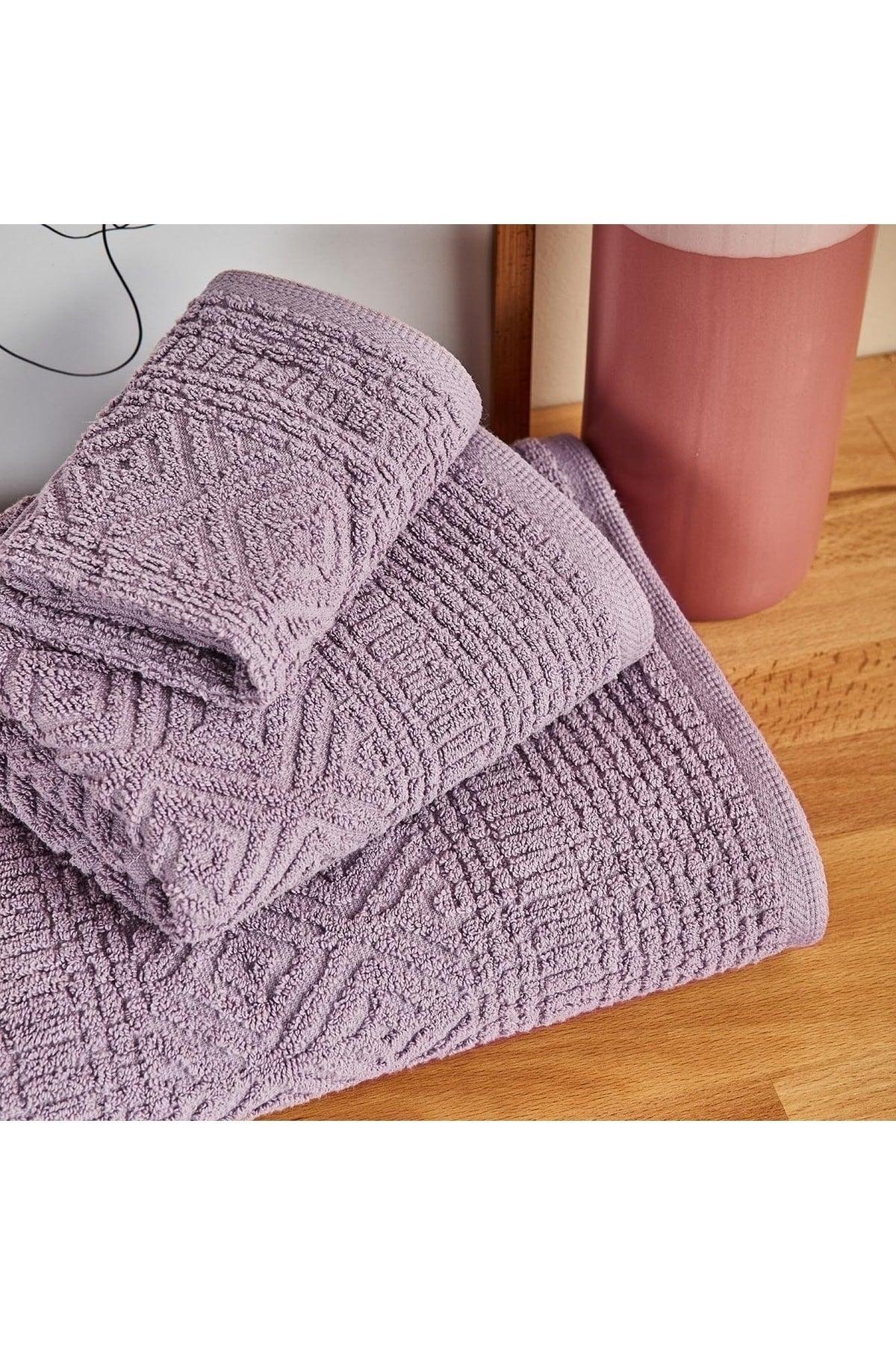 100% Cotton Helena Bath Towel Lilac (70x120 Cm) - Swordslife