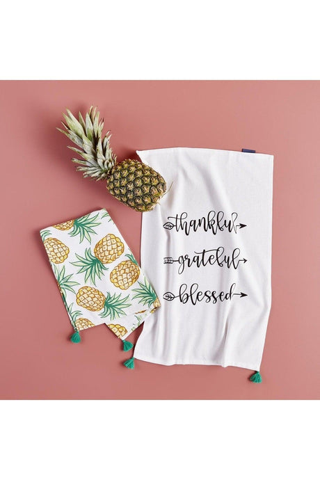 100% Cotton Pineapple 2 Pcs Kitchen Towel - Swordslife