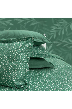 100% Cotton Satin 6 Pieces Green Verde Double Duvet Cover Set - Swordslife