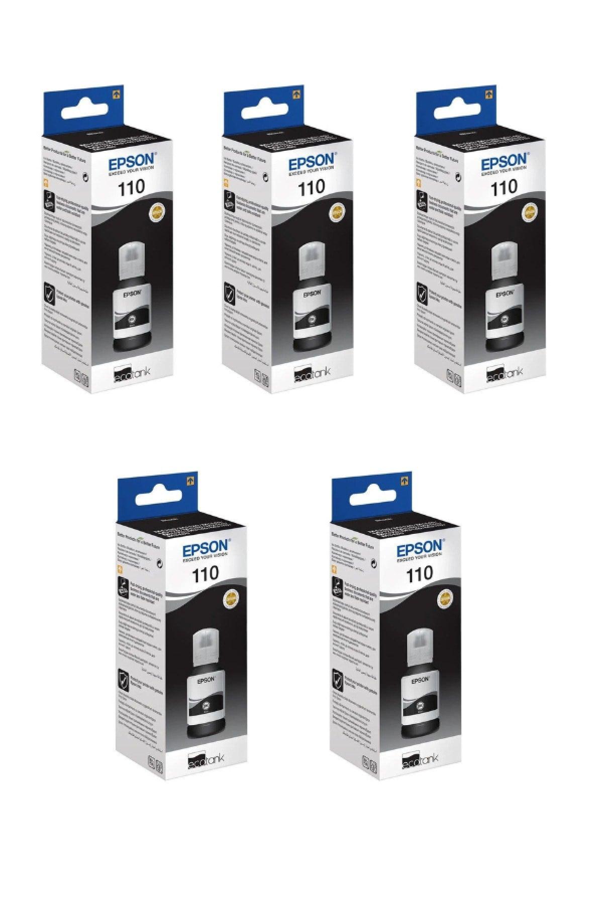 110 Ecotank M1170 Original 5 Pack Black Ink