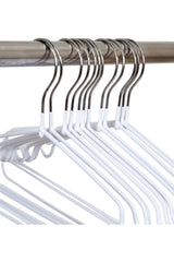 12 Pcs Metal Silicone Coated Clothes Hanger Clothes Hanger Non-Slip Wire Clothes Hanger Wardrobe Organizer - Swordslife