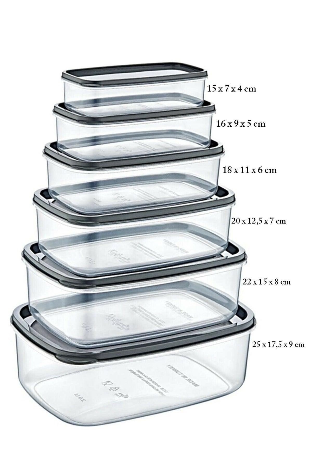 Set of 12 Rectangular Sweet Storage Container Set - Transparent - Swordslife