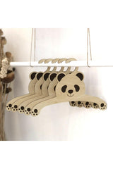 12 Pcs Baby Clothes Hanger Wooden Clothes Hanger Lion And Panda - Swordslife