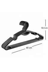 12 Pieces Plastic Hanger - Clothes Shirt Trousers Hanger Black Hanger - Swordslife