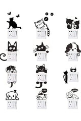 Set of 12 Cat Socket Stickers - Swordslife