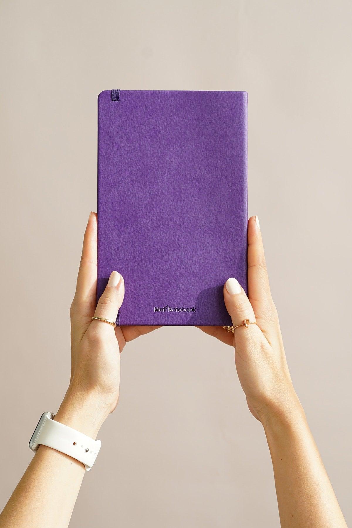 13x21 Elastic Notebook Square Purple