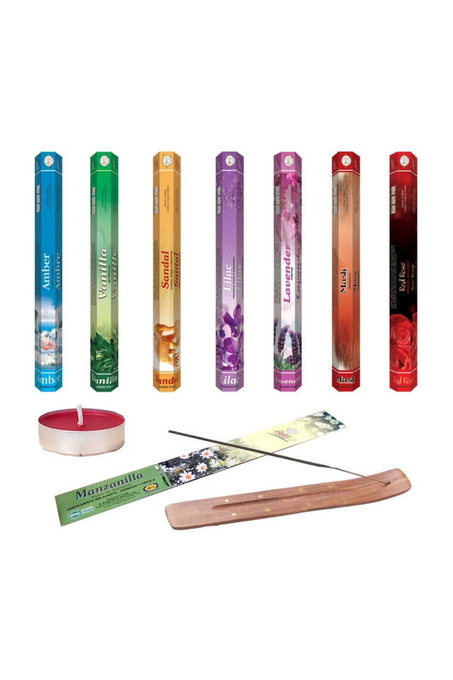 140 Pieces Incense (pictured) 1 Piece Incense Tester, Incense Boat and Scented Tealight Candle - Swordslife