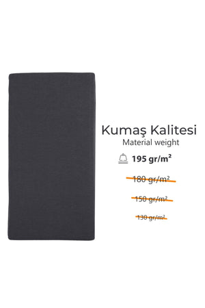 140x200 +35 Cm Height Elastic Luxury Combed Cotton Linen Anthracite, Luxury Fitted Sheet Cotton - Swordslife