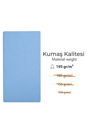 140x200 +35 Cm Height Elastic Luxury Combed Cotton Linen Blue, Luxury Fitted Sheet Cotton - Swordslife