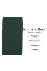 140x200 +35 cm Height Elastic Luxury Combed Cotton Linen Green - Swordslife