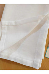 145*225 Cm Basic Poly Linen Ecru Table Cloth - Swordslife