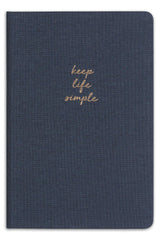 14x20 Hard Cover Notebook Dotted Navy Blue