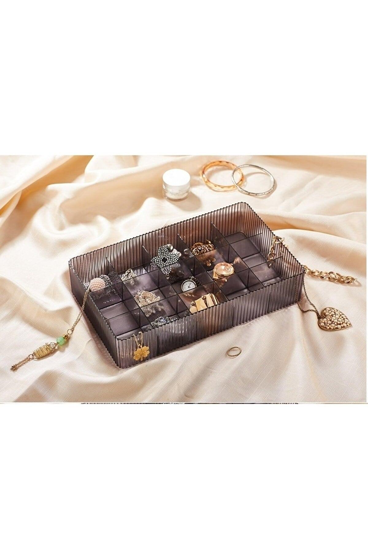 15 Compartments Jewelry Accessory Box Layered Makeup Organizer Organizer - Swordslife