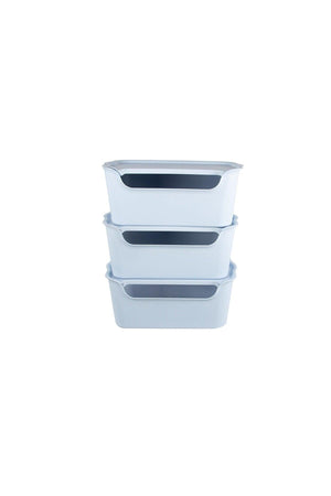 15 L Qatli Organizer Box Blue Set of 3 - Swordslife