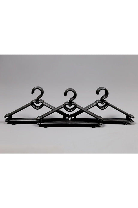 16 Pieces Baby Clothes Hanger Black Color Heart Detailed Baby Clothes Hanger 16 Pieces - Swordslife