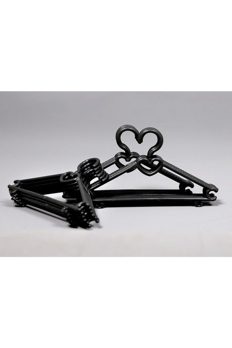 16 Pieces Baby Clothes Hanger Black Color Heart Detailed Baby Clothes Hanger 16 Pieces - Swordslife