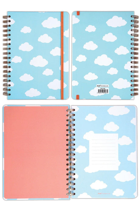 17x24 Cm Elastic Spiral Hard Cover Note