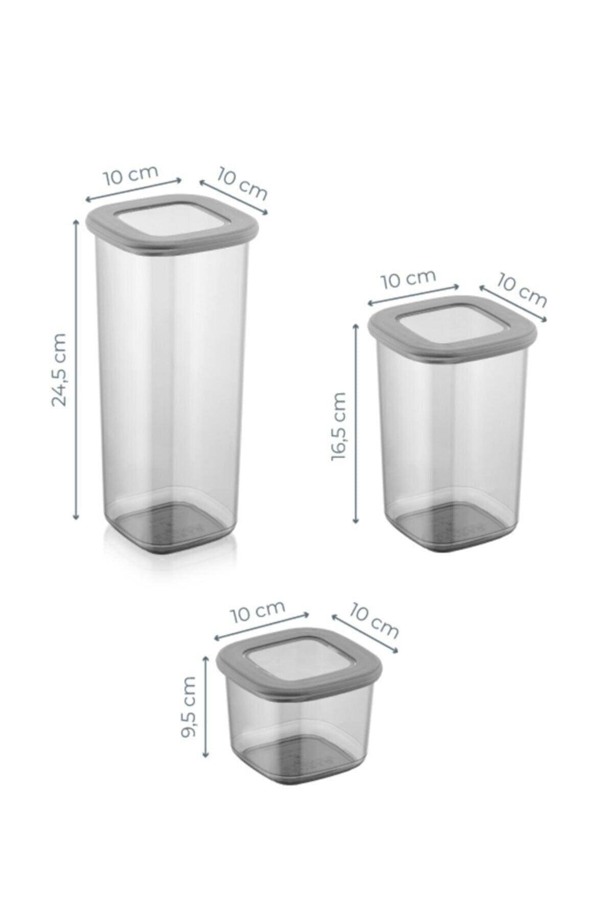 Set of 18 Labeled Bony Square Storage Containers Super Set (1750ml - 1200ml - 550ml) - Swordslife