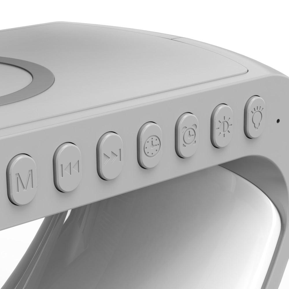 Intelligent Atmosphere Lamp Bluetooth Speaker Wireless Charger Bedside Lamp Sunrise Wake-up Lamp Polar Lamp Alarm Clock - Swordslife