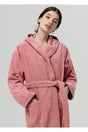 Powder Pink Hooded Men's/Women's Bathrobe-bathrobe Set (unisex) - Swordslife