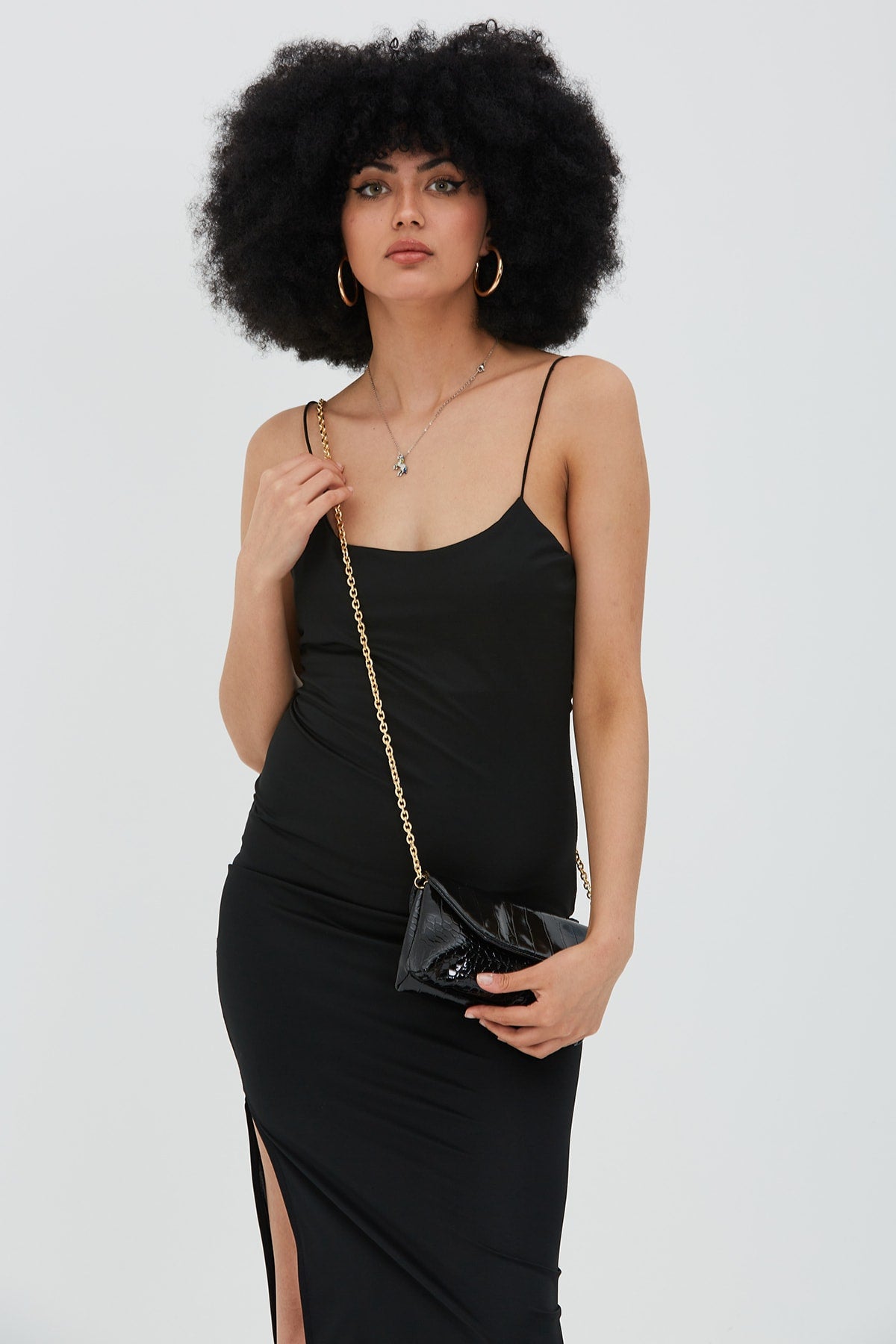 Long Strap Crochet Clucth Jake Women'S Crossbody Bag Black