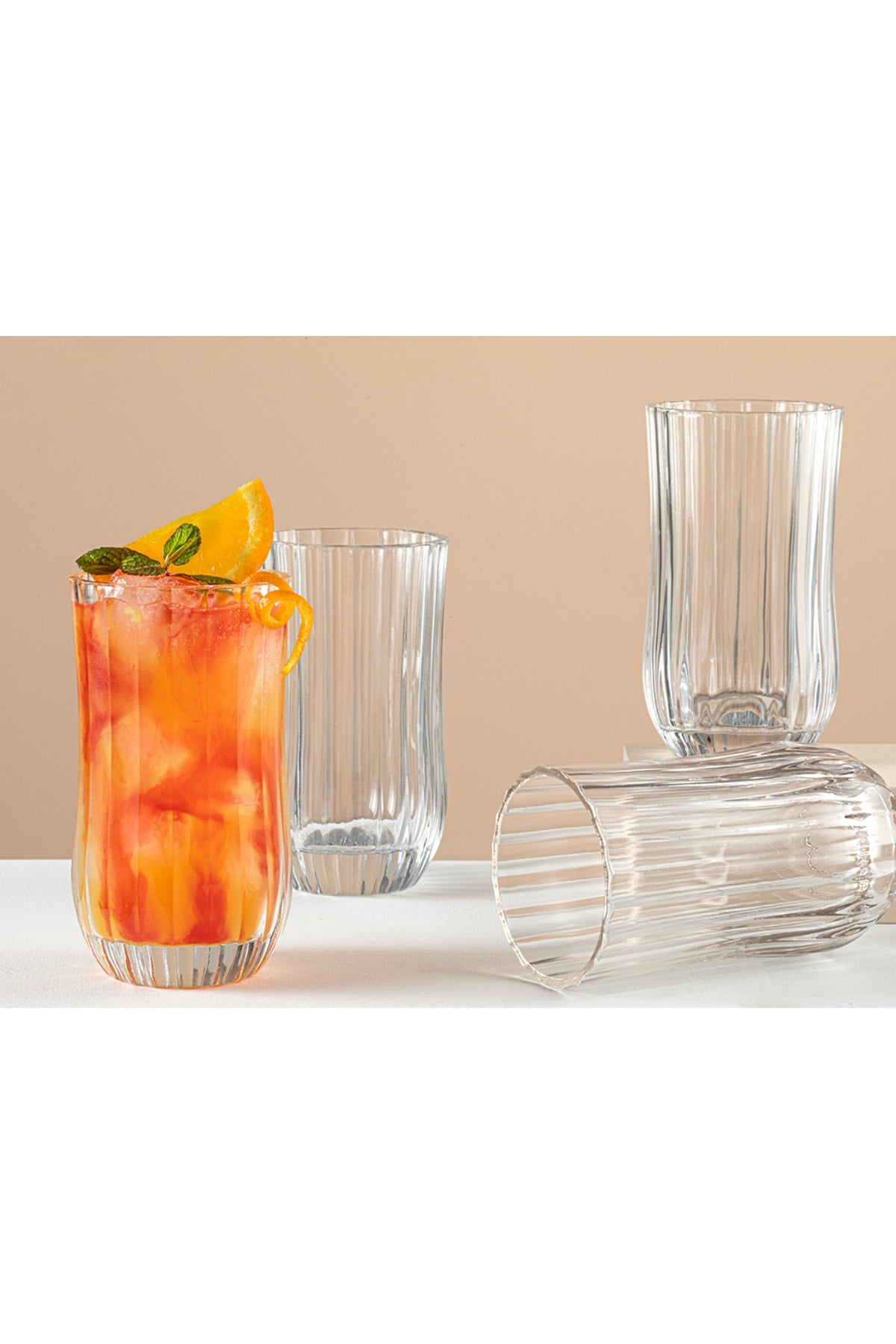 Ricco Glass 4 Pcs Soft Drink Glass 340 Ml