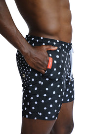 Men'S Patterned Black Sea Shorts