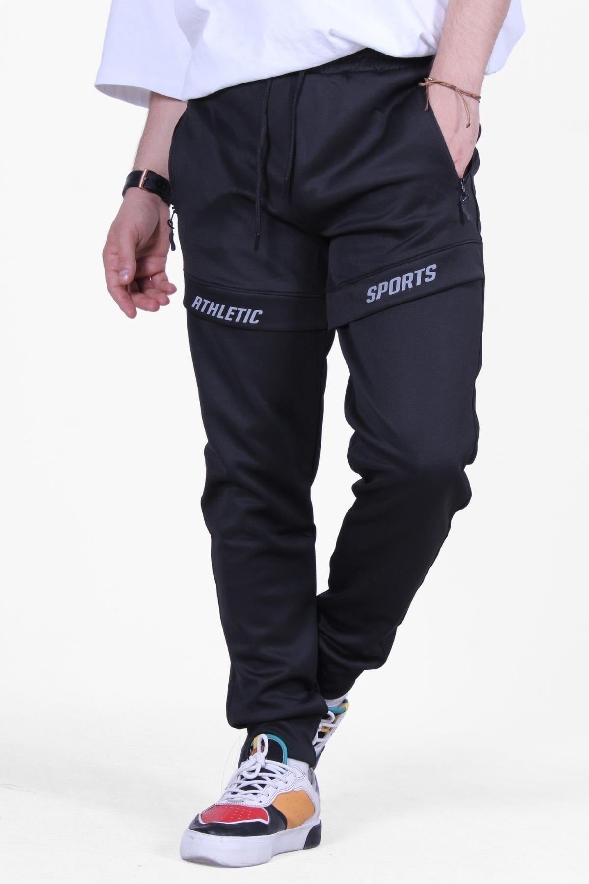Sml-Xl-Xxl Slim Fit Printed Scuba Men'S Sweatpants