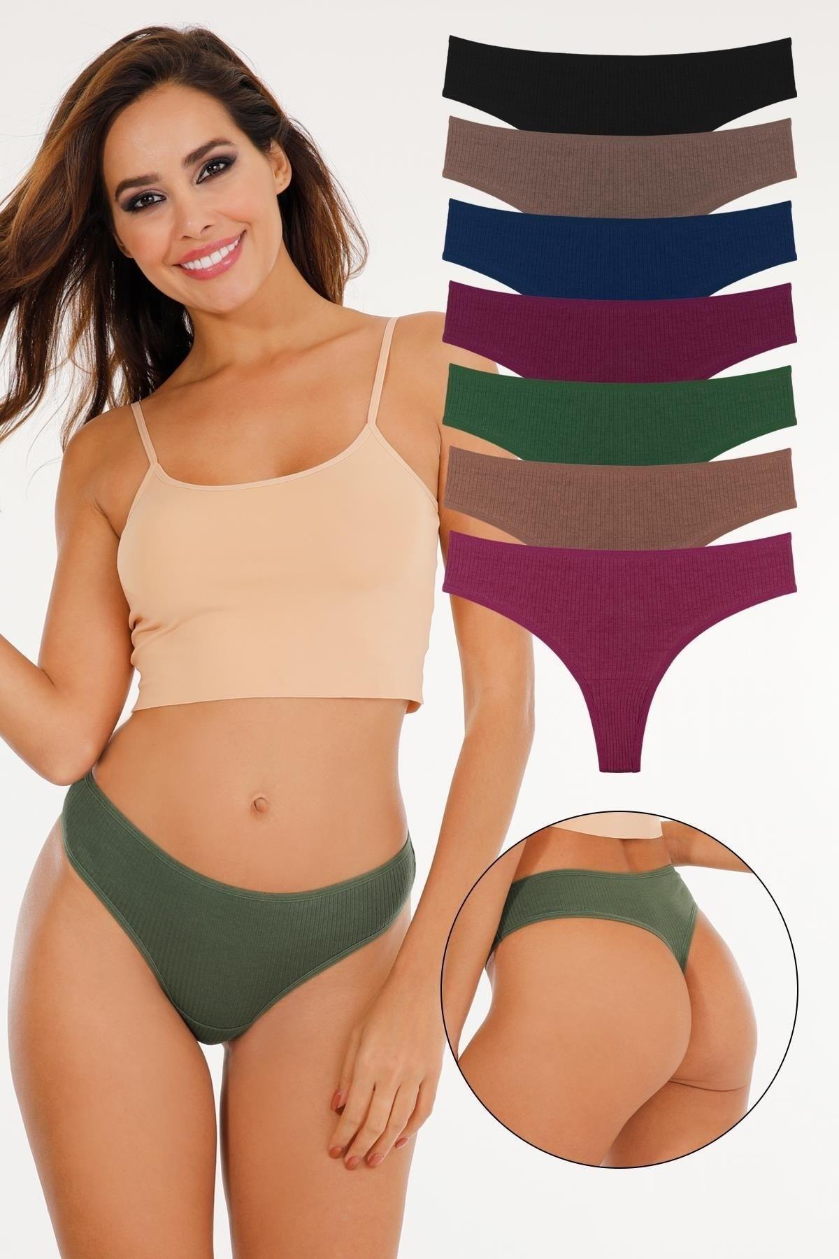 Women's Corded Brazilian Thong 7 Pack Set - Swordslife