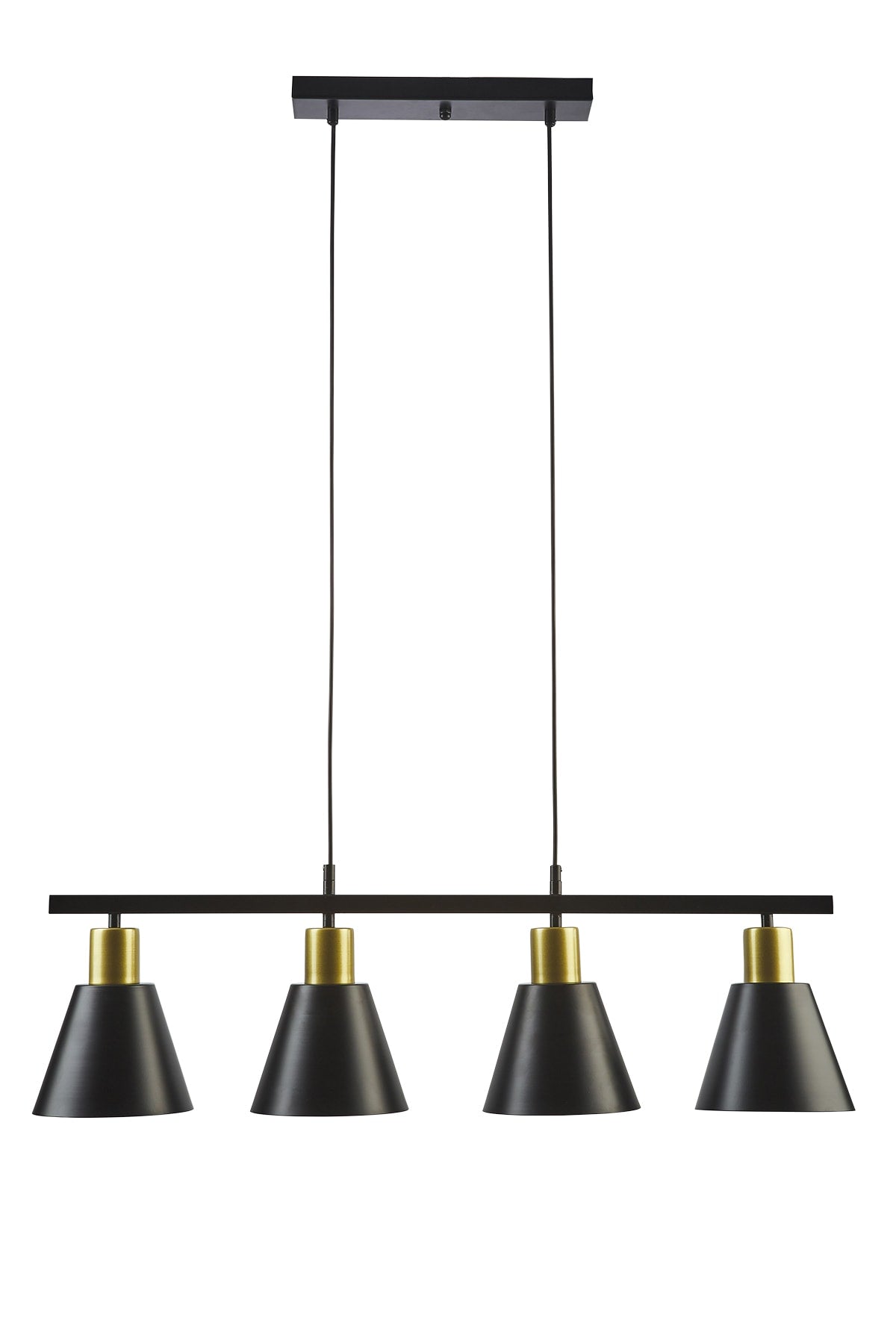 Trend Modern Design Black Color Antique Lampshade Cafe - Dining Table Top - Living Room - Kitchen 4-Piece Chandelier