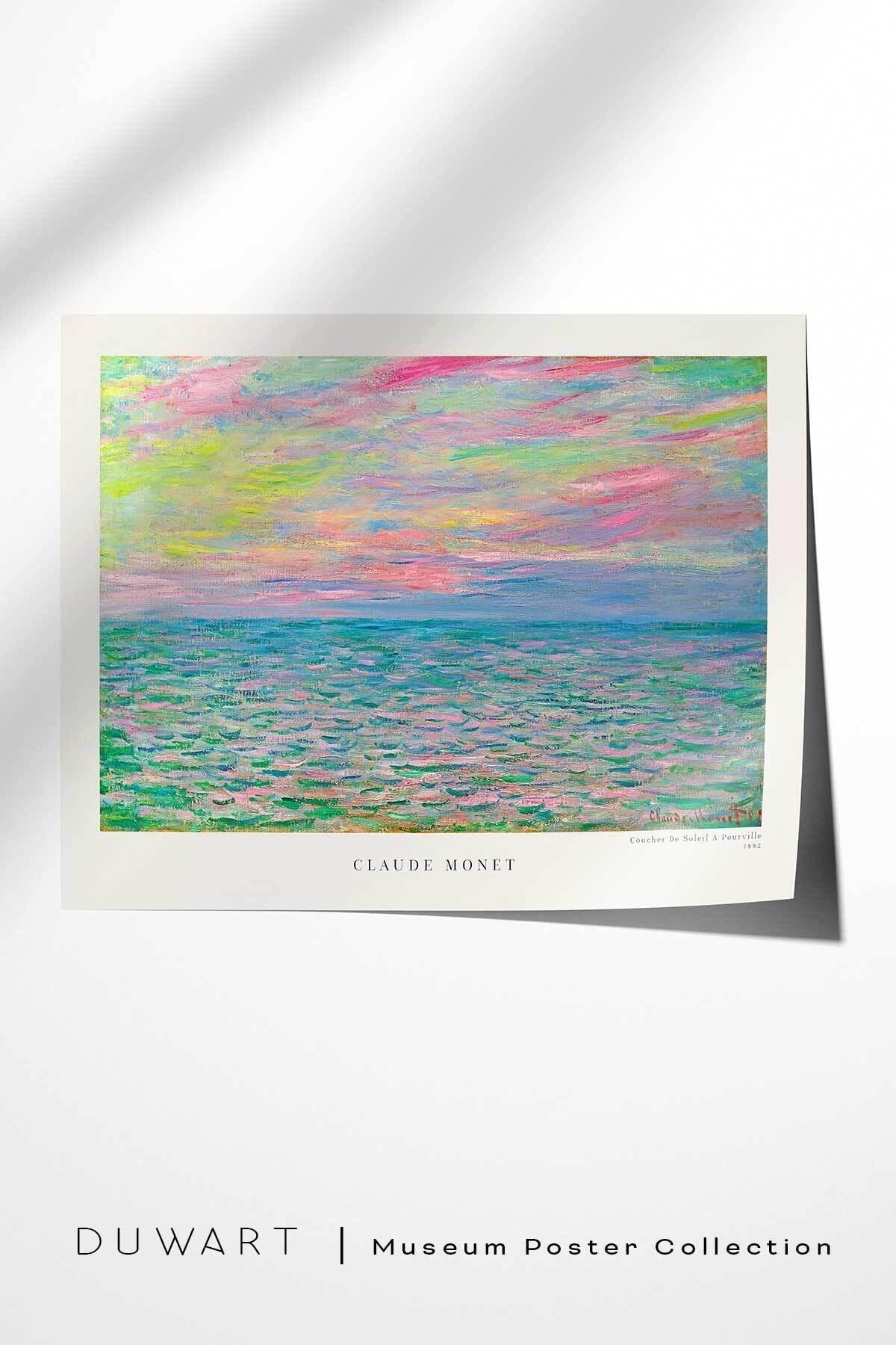 Premium Unframed Poster Claude Monet Coucher De Soleil A Pourville Poster Wall Posters - Swordslife