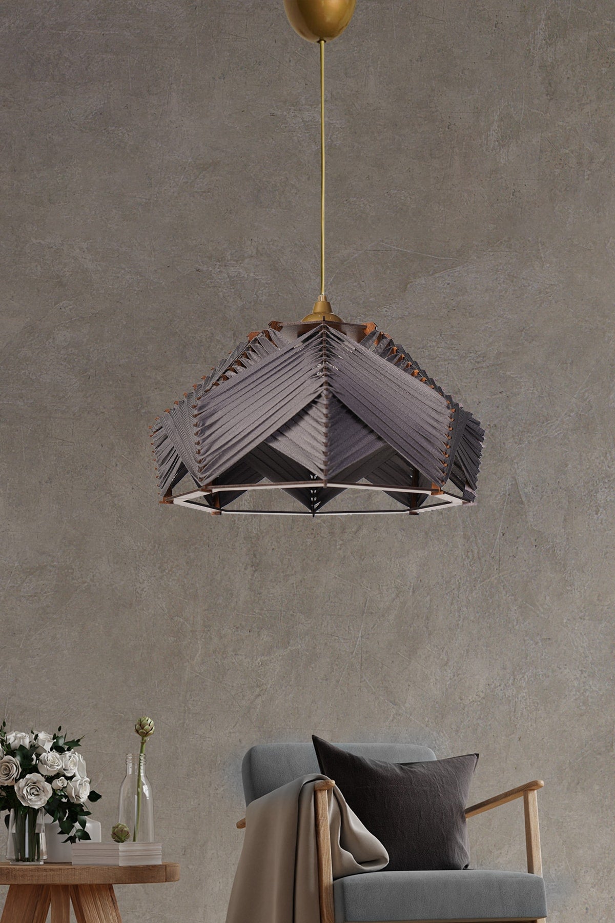 Chaos Pendant Lamp Chandelier Gray