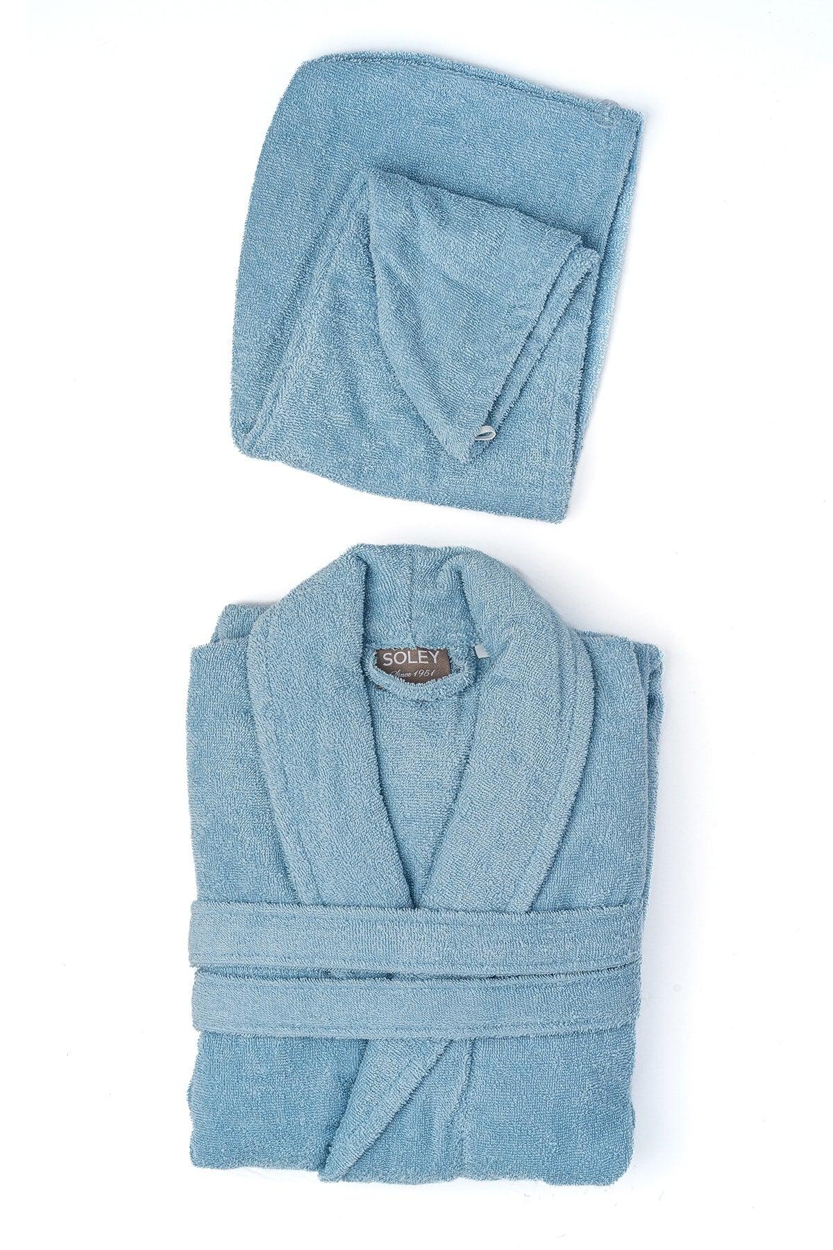 | May | Extra Soft 100% Cotton Hair Cap & Women's Bathrobe Set - Swordslife