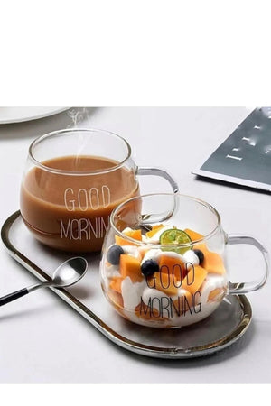 2 Liter Good Morning 400 Ml Borosilicate Glass Mug