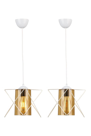 2 Pieces Modes Single White-Honey Acrylic