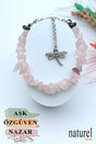 Natural Stone Love Magnet Bracelet - Rose Quartz - - Swordslife