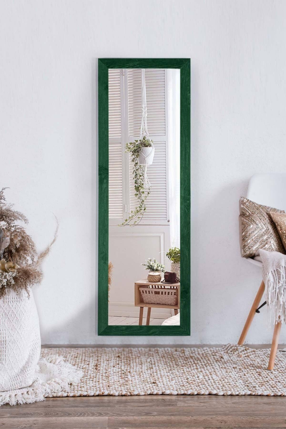 Natural Wood 120x40 Cm Green Paris Decor Shelf Handmade Living Room Office Kitchen Wall Console Full Length Mirror - Swordslife