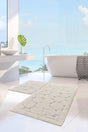 LINO EKRU COTTON 2 LI SET Cotton Bath Mat Set - Swordslife
