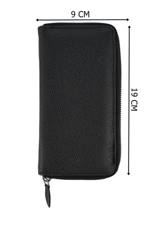 Unisex Vegan Leather Card Holder Wallet With Phone Compartment Xclub Model