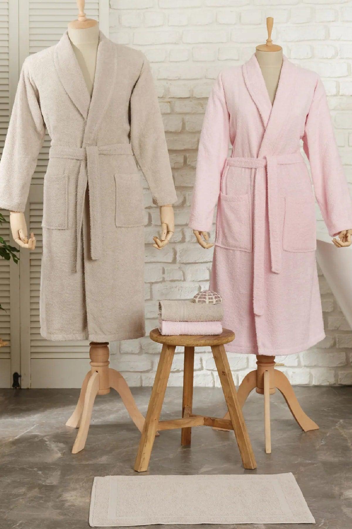 Maren Powder-stone 5 Piece Family Bathrobe Set - Swordslife