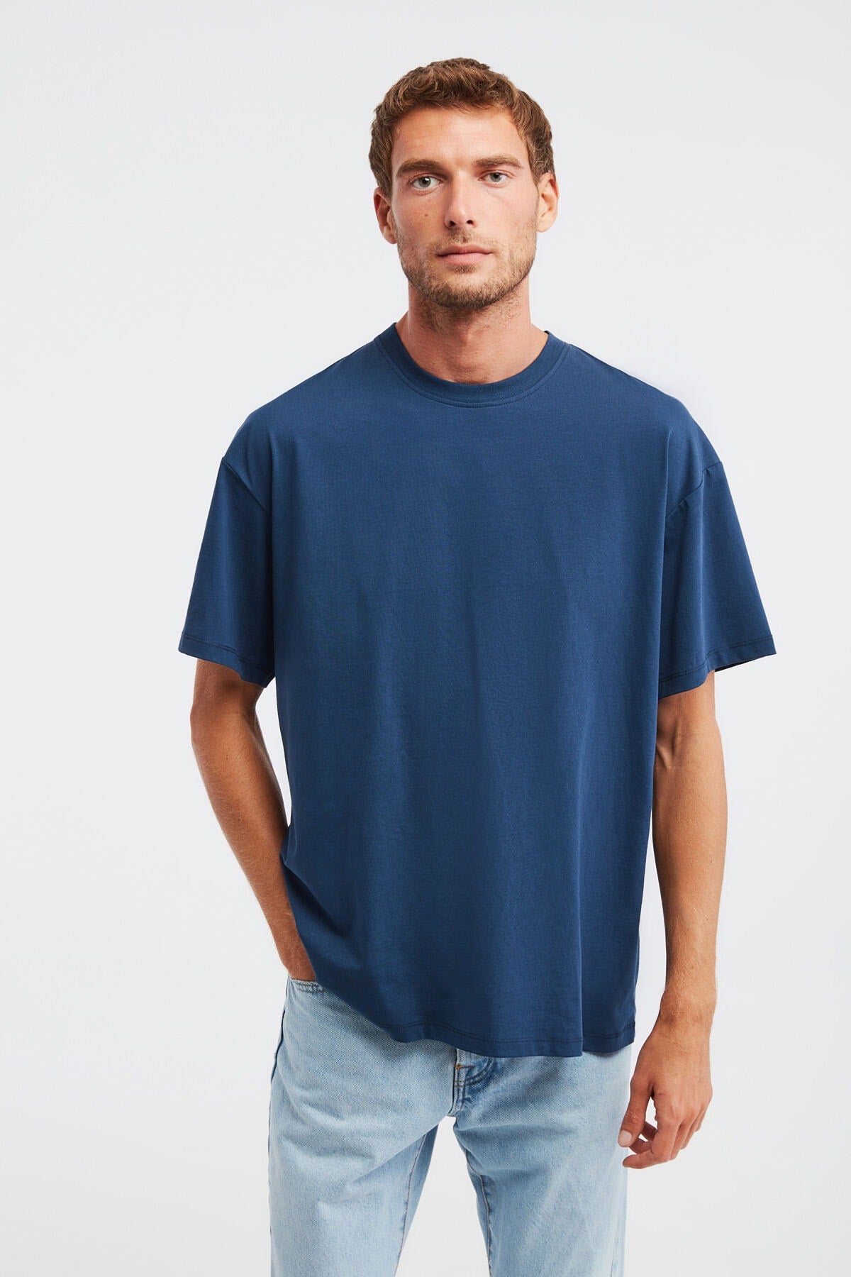 Jett Oversize Navy Blue T-Shirt