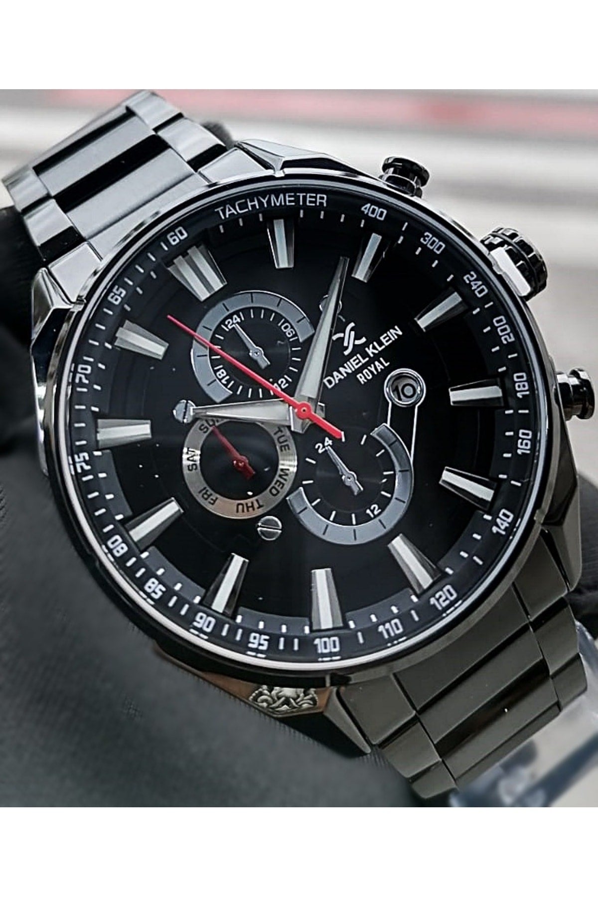 Black Men'S Wristwatch 3 Atm Waterproof Stainless Steel Machine Guaranteed