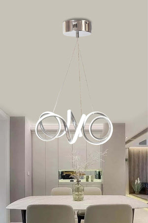Modern Pendant Lamp Chrome Fold White Light Led Chandelier