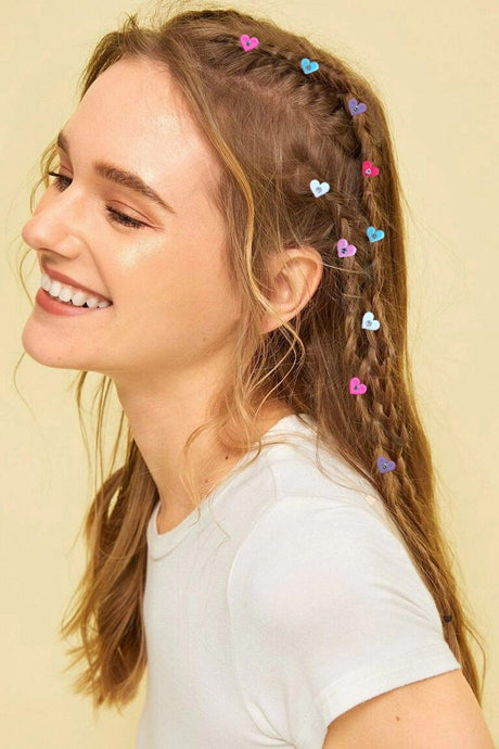 Women's 24 Color Heart Hair Ornament - Swordslife