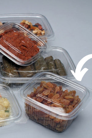 Plastic Leakproof Container 500 Gr Cc Disposable Plastic Lidded Bowl 100 Pieces