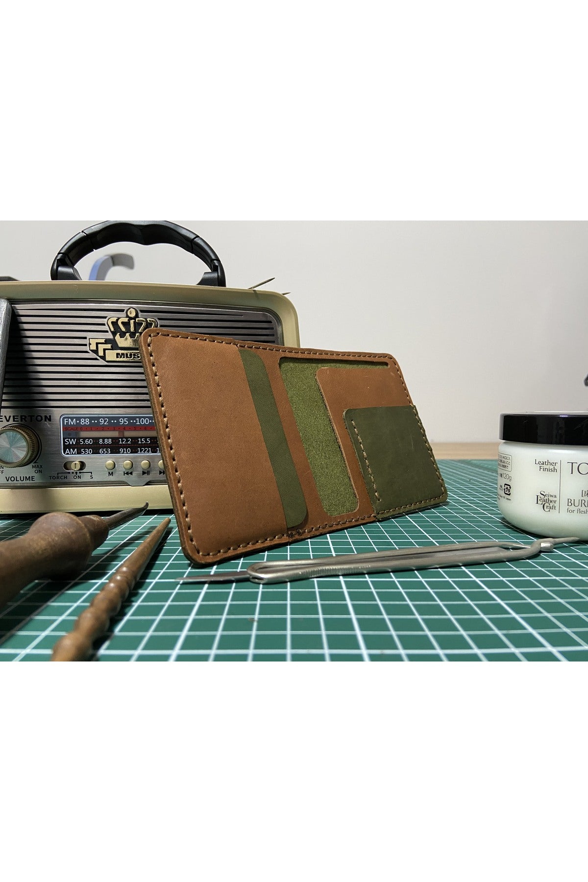 Frig Genuine Leather Handmade Multifunctional Card Holder Wallet