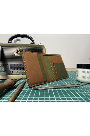 Frig Genuine Leather Handmade Multifunctional Card Holder Wallet