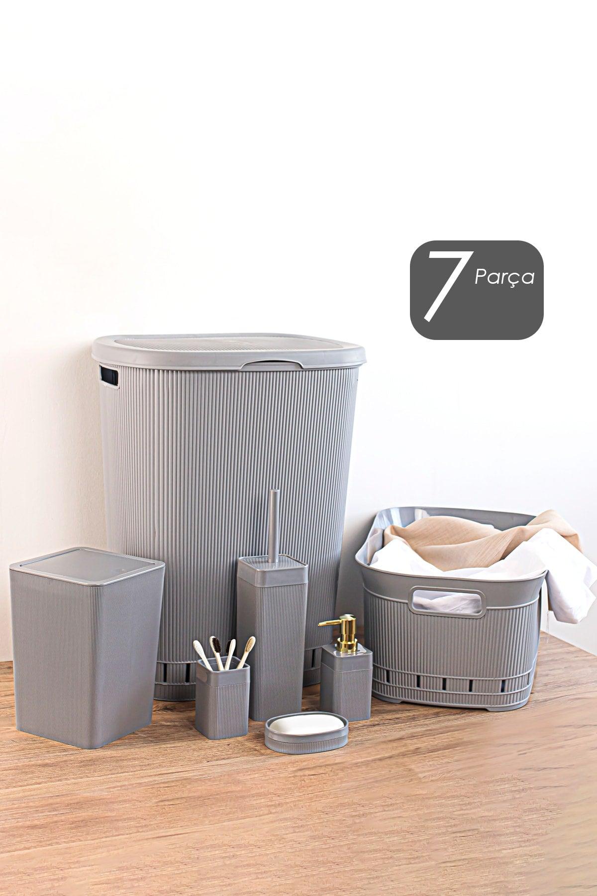 0183 Still 7 Piece Bath Set Gray - Swordslife